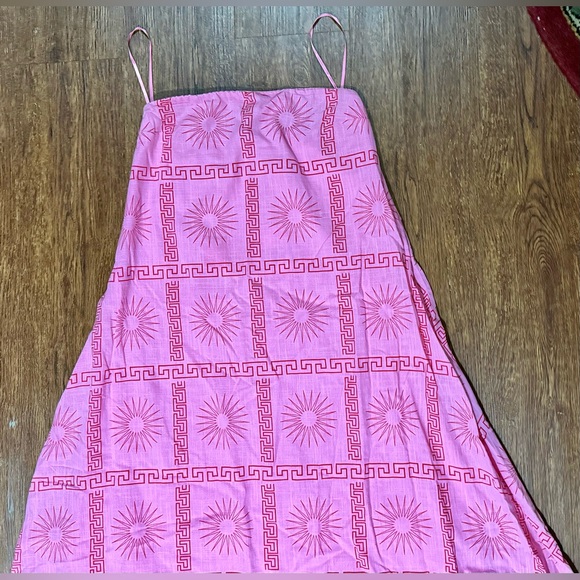 NWT Petal & Pup Pink Soph Strapless Geometric Maxi Dress Size Medium M - Picture 4 of 10
